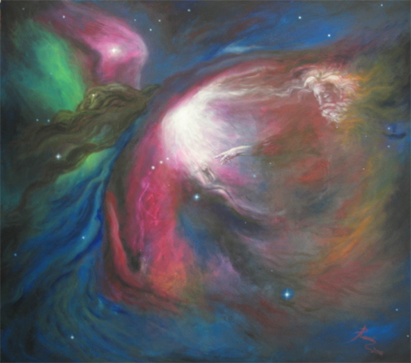 Rami Nebulosa anomala - B La nascita di Eva acrilico su tela 80x90 2012 copia